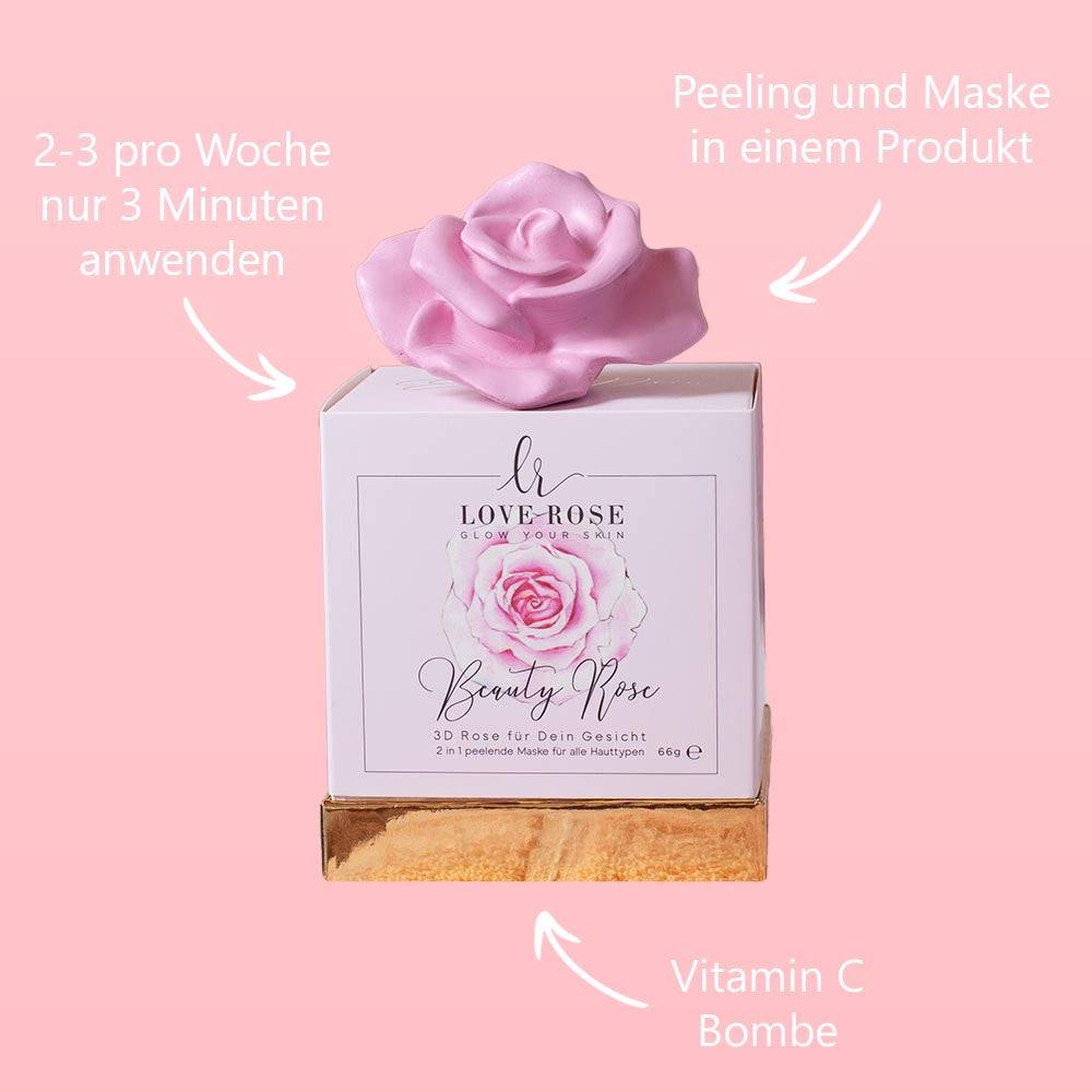 Love Rose Cosmetics Beauty Rose - 2in1 peelende Maske Vierteljährliche Förderung