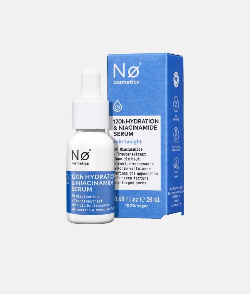 Nø Cosmetics rain tønight 120h Hydration & Niacinamide Serum Auslauf