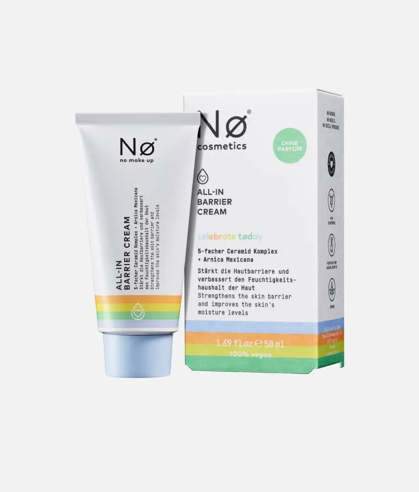 Nø Cosmetics celebrate tøday ALL-IN Barrier Cream Schlussverkauf
