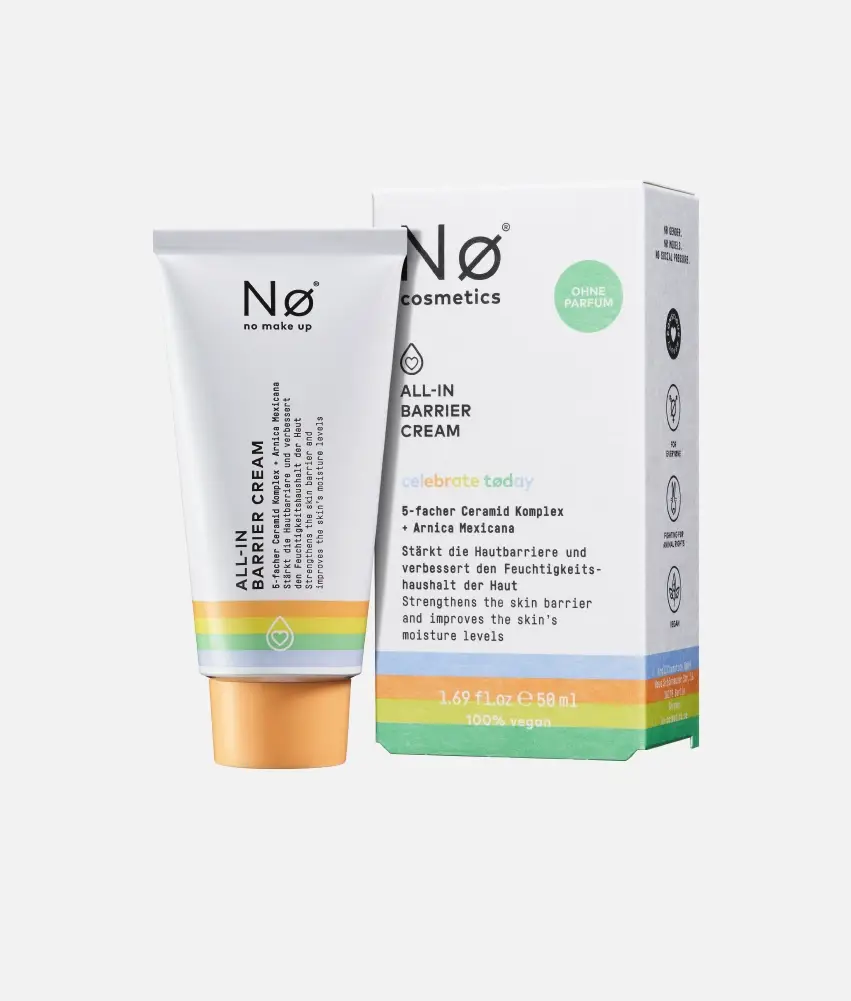 Nø Cosmetics celebrate tøday ALL-IN Barrier Cream Schlussverkauf