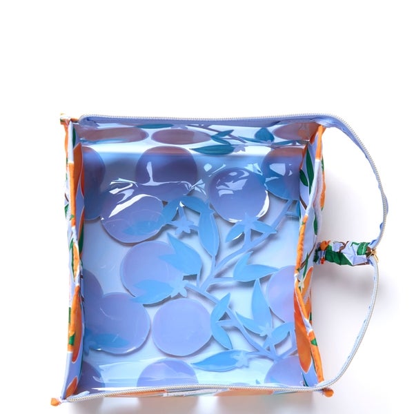 The Flat Lay Co. Open Flat Makeup Jelly Box Bag - Mediterranean Oranges Heißer Verkauf