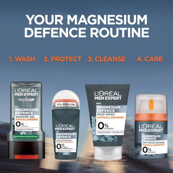 L'Oréal Paris Men Expert Magnesium Defence Hypoallergenic 48 Hour Roll-On Deodorant 50ml Nur für heute