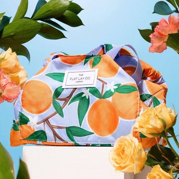 The Flat Lay Co. Drawstring Makeup Bag - Mediterranean Oranges Exklusivangebot