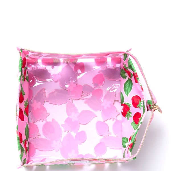 The Flat Lay Co. Open Flat Makeup Jelly Box Bag - Summer Strawberries Jubiläumsangebot