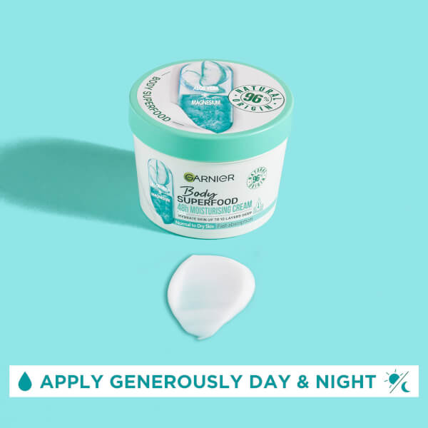 Garnier Body Superfood, Moisturising and Soothing Body Cream, Aloe Vera and Magnesium 380ml 50% Rabatt für begrenzte Zeit