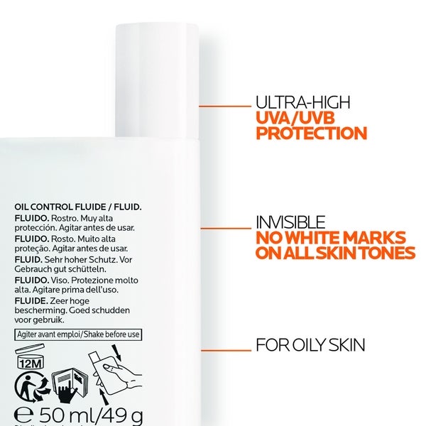 La Roche-Posay Anthelios Oil Control Fluid SPF50+ for Oily Blemish-Prone Skin 50ml Discount Store für neue Produkte