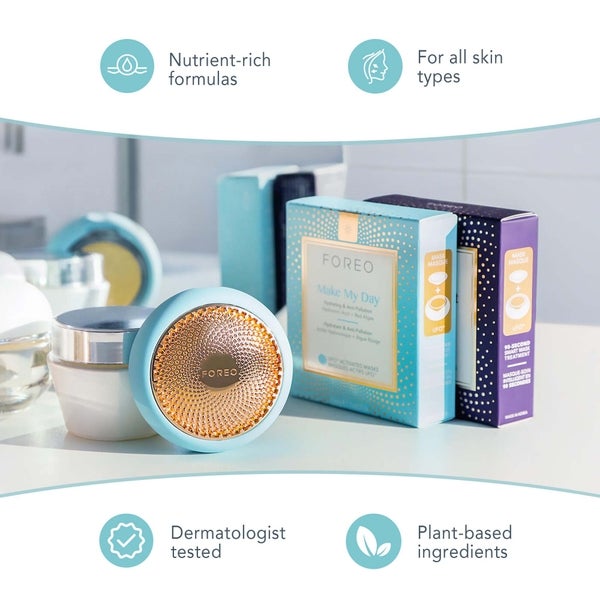 FOREO Make My Day UFO/UFO Mini Anti-Pollution and so Hydrating Face Mask (7 Pack) Super Sparpreis