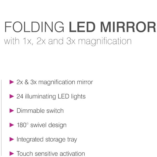 Rio 24 LED Touch dimmbarer Kosmetikspiegel mit 2-fach- & 3-fach- Vergrößerung 50% Rabatt für begrenzte Zeit