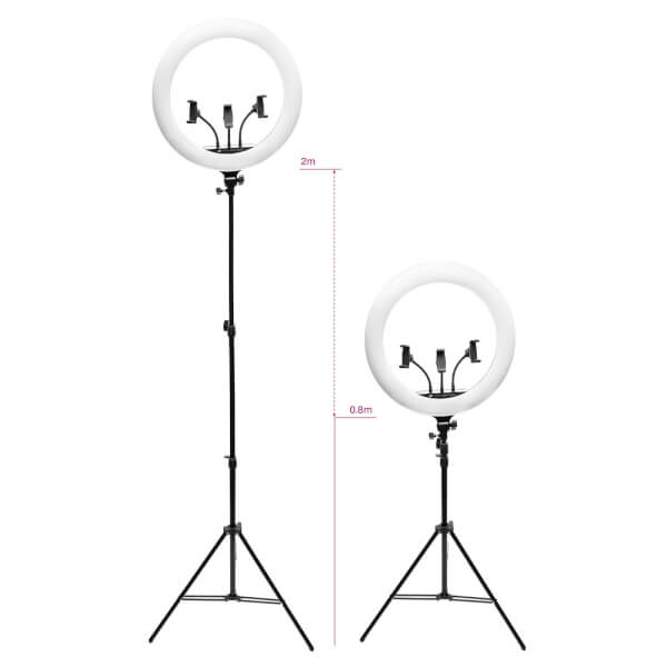 Rio Professional Makeup and Vlogging 18 Inch Dimmable LED Ring Light Auslauf