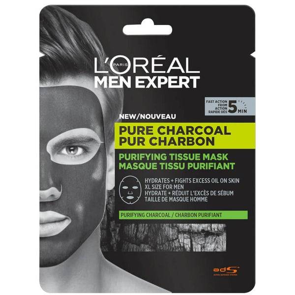L'Oréal Paris Men Expert Pure Charcoal Purifying Tissue Mask 30g Limitierter Zeitrabatt