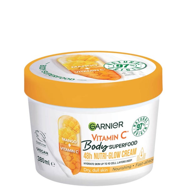 Garnier Body Superfood Nutri Glow Body Cream Vitamin C and Mango 380ml Großer Ausverkauf
