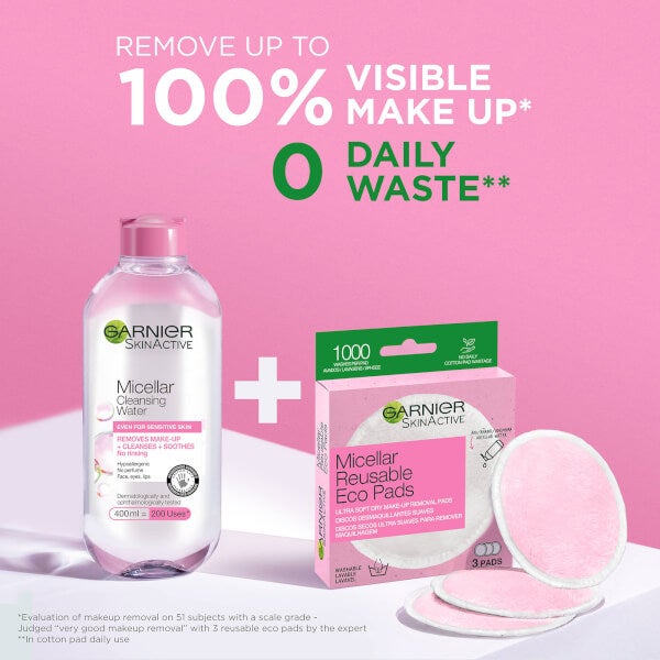 Garnier Micellar Reusable Make-up Remover Eco Pads Auslauf