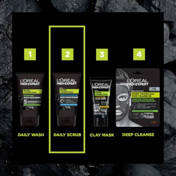 L'Oréal Paris Men Expert Pure Charcoal Anti-Blackhead Daily Face Scrub 100ml Saisonale Angebote