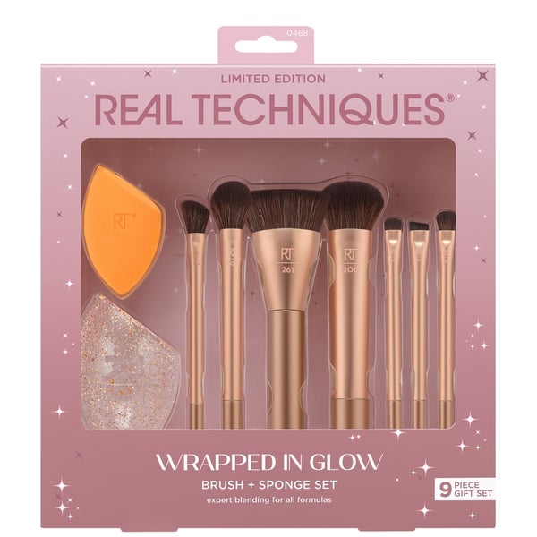 Real Techniques Wrapped In Glow Brush + Sponge Set Vierteljährliche Förderung