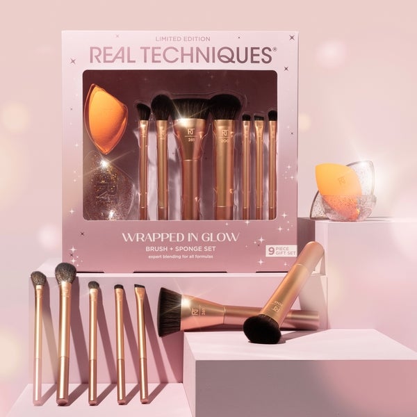 Real Techniques Wrapped In Glow Brush + Sponge Set Vierteljährliche Förderung