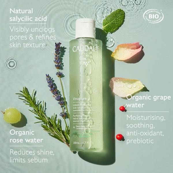 Caudalie Vinopure Reinigendes Gesichtswasser 200ml Großer Ausverkauf