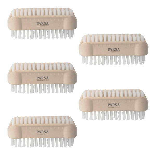 Parsa Beauty 5er Pack PARSA Beauty Nature Love Nagelbürste Handwaschbürste, doppelseitige Nagelbürste in beige Fabrikpreis