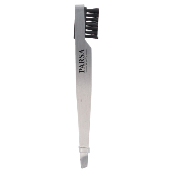 Parsa Beauty PARSA Beauty Pinzette mit Augenbrauenbürstchen, 2in1 Große Rabatte