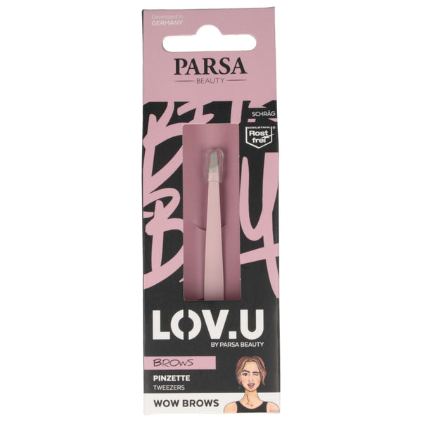 Parsa Beauty PARSA Beauty LOV.U Pinzette schräg, rosa Räumungsverkauf