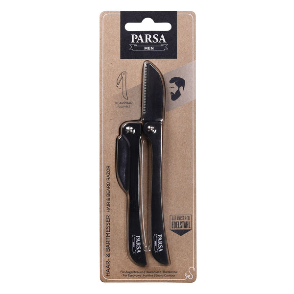 Parsa Beauty PARSA Men Haar- und Bartmesser, 2er Set klappbar japanischer Edelstahl Tiefpreis