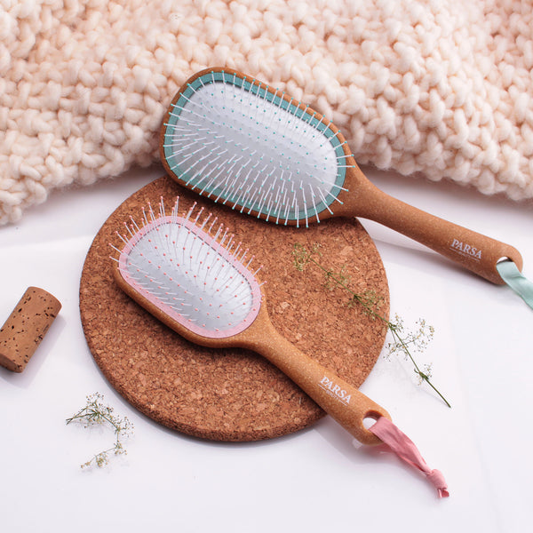 Parsa Beauty PARSA Beauty Nature Love Kork Entwirr-Haarbürsten Wet & Dry Organic groß + klein Meist gekauft