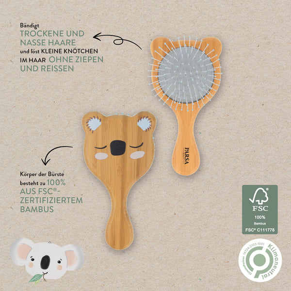 Parsa Beauty PARSA Beauty Nature Kids Wet&Dry Bürste Koalaprint aus FSC®-zertifiziertem Bambus Exklusive Angebote