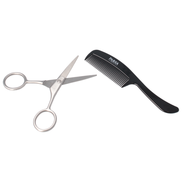 Parsa Beauty PARSA Beauty Black Edition Bart-Set - Schere und Kamm Zeitbegrenzte Promotion