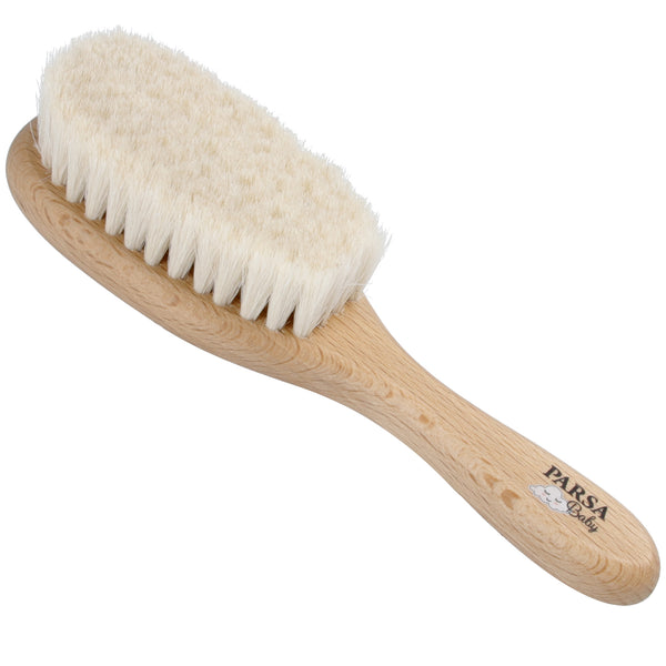 Parsa Beauty PARSA Baby Haarpflegebürste mit Ziegenhaar aus FSC®-zertifiziertem Buchenholz für die Pflege von feinem Babyhaar und empfindlicher Kopfhaut Bis zu 55% Rabatt