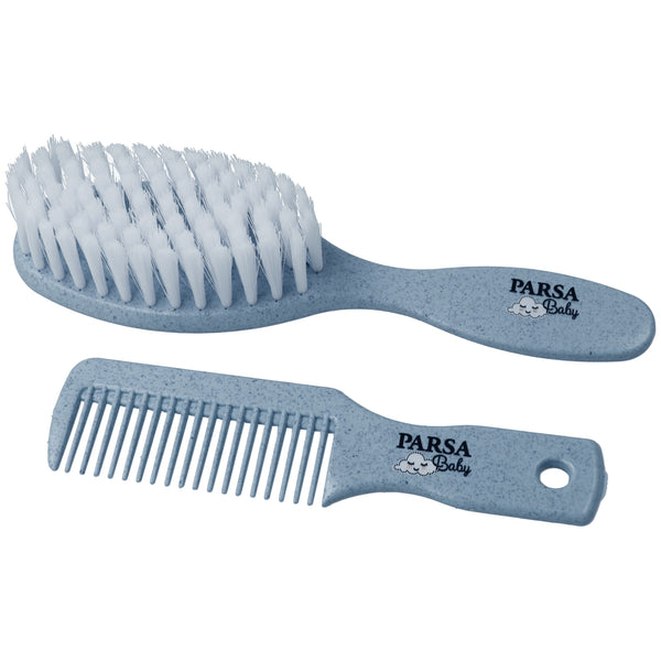 Parsa Beauty PARSA Baby Pflegeset, Bürste und Kamm, Blau 50% Rabatt mit kostenlosem Versand