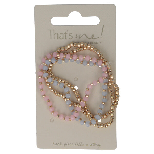 Parsa Beauty That's me by PARSA Beauty Armbandset in gold mit blauen und rosanen Perlen Begrenzt auf 3 Tage