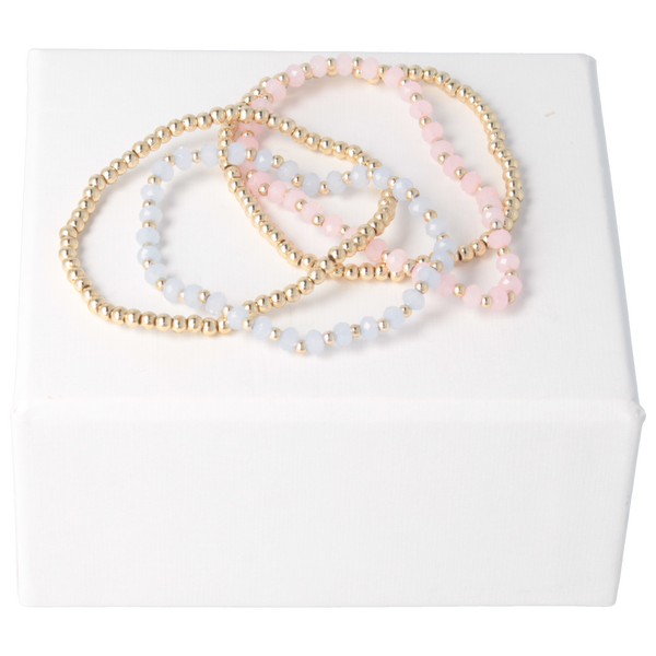 Parsa Beauty That's me by PARSA Beauty Armbandset in gold mit blauen und rosanen Perlen Begrenzt auf 3 Tage