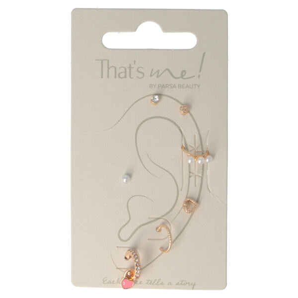 Parsa Beauty That's me by PARSA Beauty Mehrfachohrstecker in Gold mit Perlendetails Speichern exportieren
