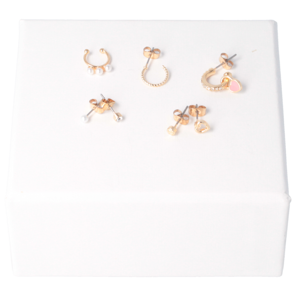 Parsa Beauty That's me by PARSA Beauty Mehrfachohrstecker in Gold mit Perlendetails Speichern exportieren
