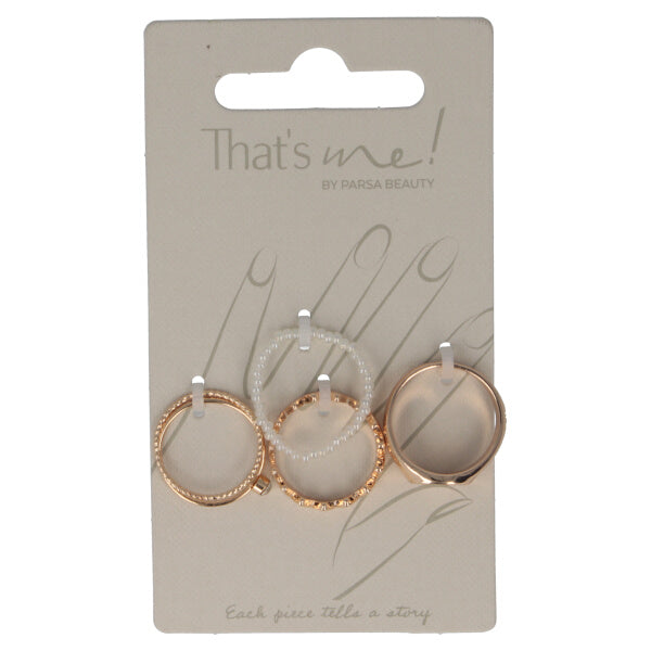Parsa Beauty That's me by PARSA Beauty Ringset in Gold mit zeitlosen Design Auslauf