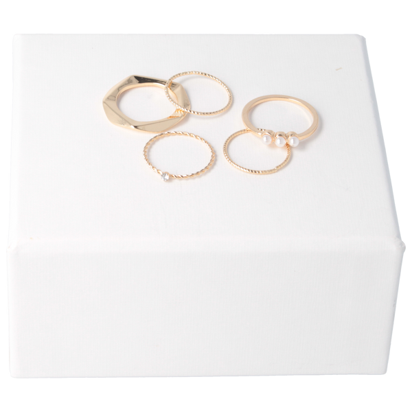 Parsa Beauty That's me by PARSA Beauty Ringset in Gold mit Perlendetails Hotsell