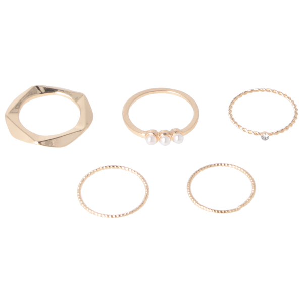 Parsa Beauty That's me by PARSA Beauty Ringset in Gold mit Perlendetails Hotsell