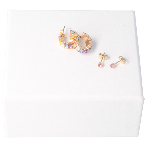 Parsa Beauty That's me by PARSA Beauty Ohhring-Set mit Goldenen Strass Creolen und passenden Steckern Limitierter Zeitrabatt
