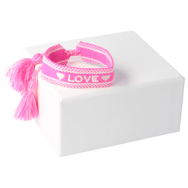 Parsa Beauty That's me by PARSA Beauty Stoffarmband in Pink mit Love Schriftzug Sonderangebot