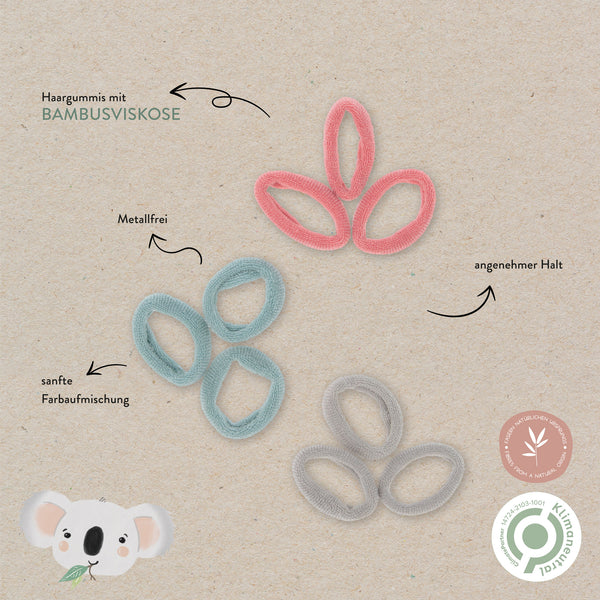 Parsa Beauty PARSA Beauty Nature Kids Haargummi gerippt mit Bambusviskose, 9 Stk Neuheiten