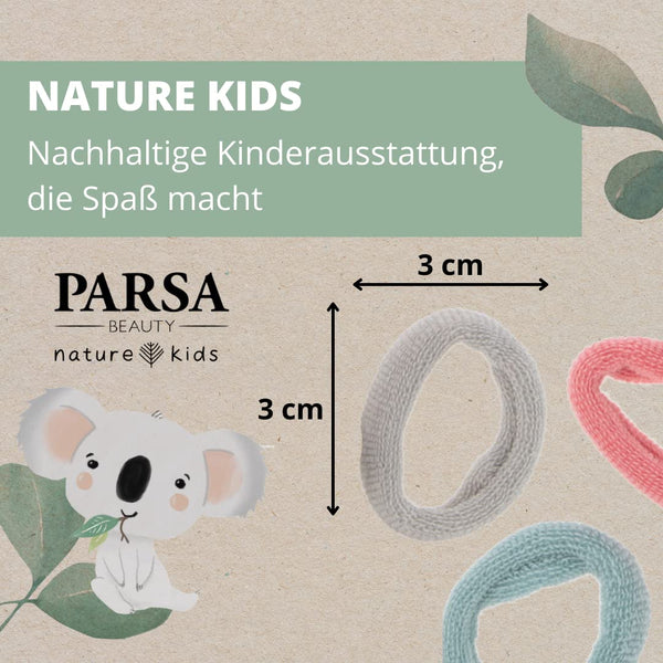 Parsa Beauty PARSA Beauty Nature Kids Haargummi gerippt mit Bambusviskose, 9 Stk Neuheiten