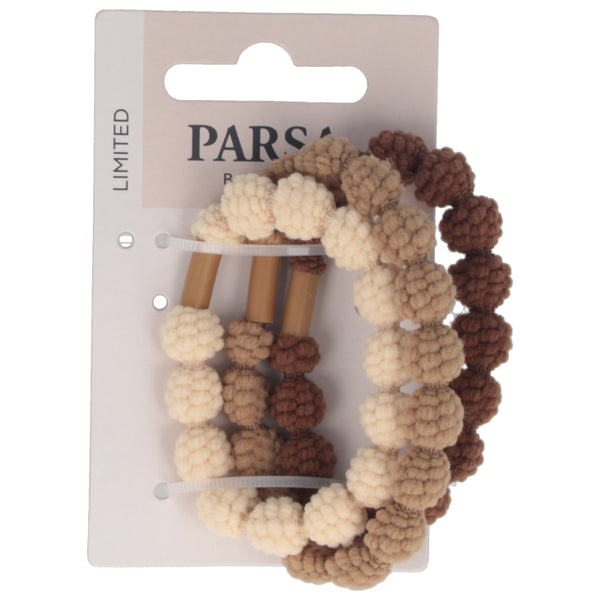 Parsa Beauty PARSA Beauty Haargummi strukturiert mehrfarbig 3Stk Kauf eins, bekomm eins gratis