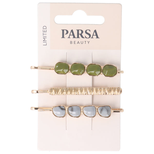 Parsa Beauty PARSA Beauty Haarklemme Steine grün 3Stk Sonderangebot der Fabrik