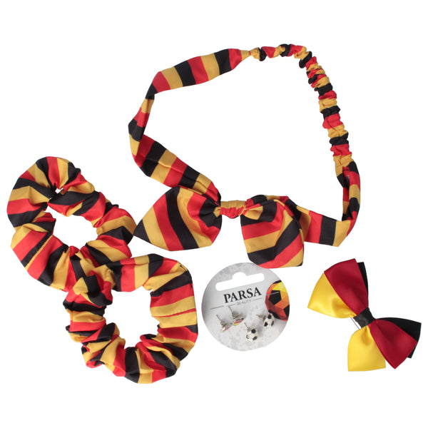 Parsa Beauty PARSA Beauty Deutschland Fanartikel Set Haarband, Schleife, Ohrringe, Scrunchies für EM und WM Black Friday Preise