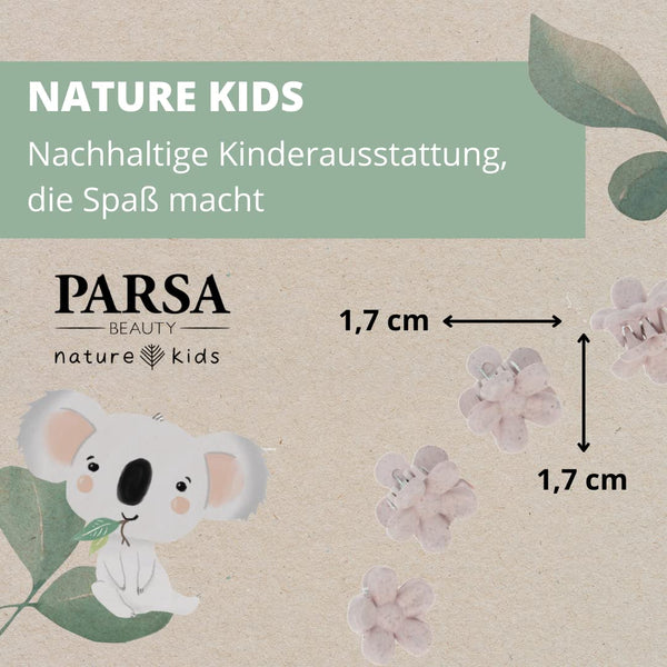 Parsa Beauty PARSA Beauty Nature Kids Haarklammer Blütenform mit Weizenstroh, 6 Stk zollfrei