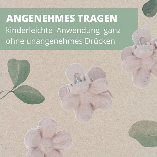 Parsa Beauty PARSA Beauty Nature Kids Haarklammer Blütenform mit Weizenstroh, 6 Stk zollfrei