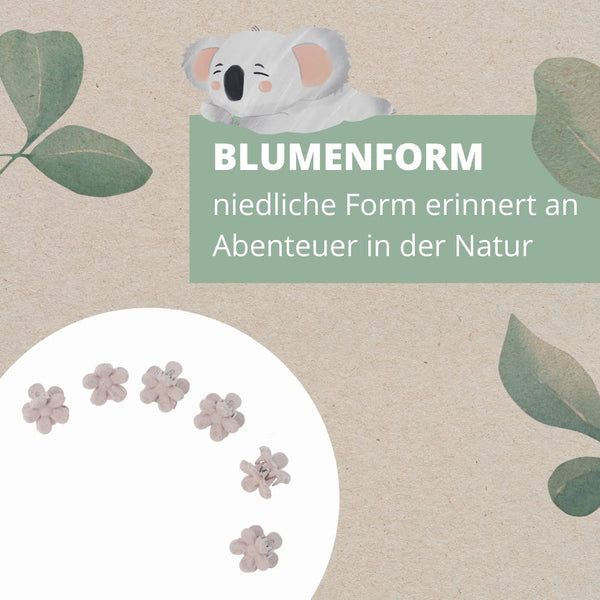Parsa Beauty PARSA Beauty Nature Kids Haarklammer Blütenform mit Weizenstroh, 6 Stk zollfrei