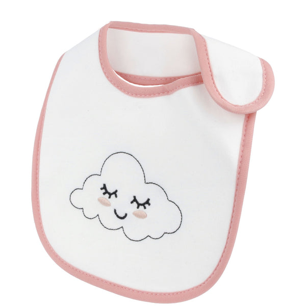 Parsa Beauty PARSA Baby Babylatz weiß mit rosa Bodüre 1Stk Jubiläumsangebot