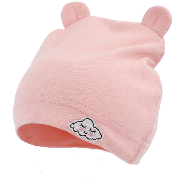 Parsa Beauty PARSA Baby Mütze rosa mit Öhrchen und Wölkchenstickerei 1Stk Heißer Verkauf