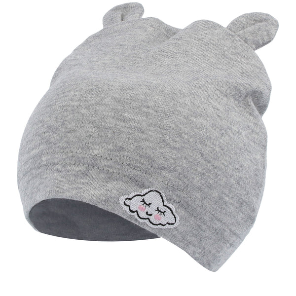 Parsa Beauty PARSA Baby Mütze grau mit Öhrchen und Wölkchenstickerei 1 Stk Top Angebot