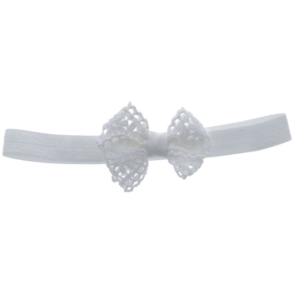 Parsa Beauty PARSA Baby Haarband weiß mit Spitzenschleife 1Stk Zeitlich begrenztes Angebot